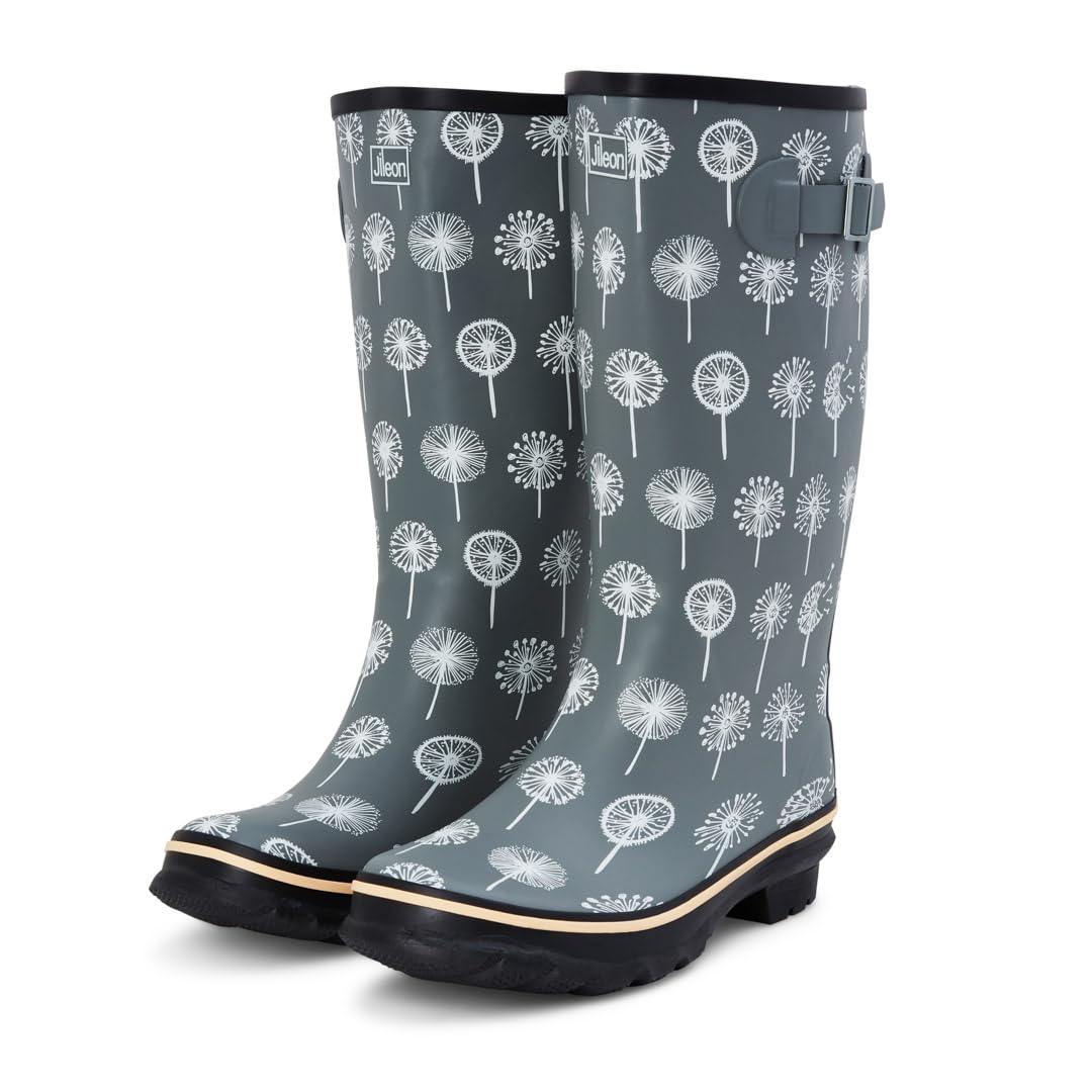 Wide Fit Womens Rain Boots - Fit up to 18” Calves - Unique Design For Wide Feet, Ankles & Calves