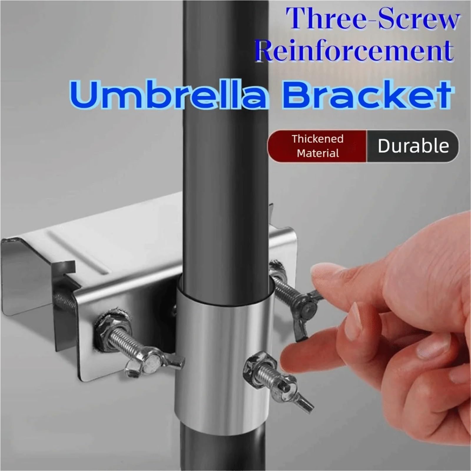 Ombrello Deck Mount 2PCS Regolabile Ombrello Morsetto Staffa Facile da Installare Patio Holder Stabile Antiurto Ombrellone Fissaggio Clip Sedia