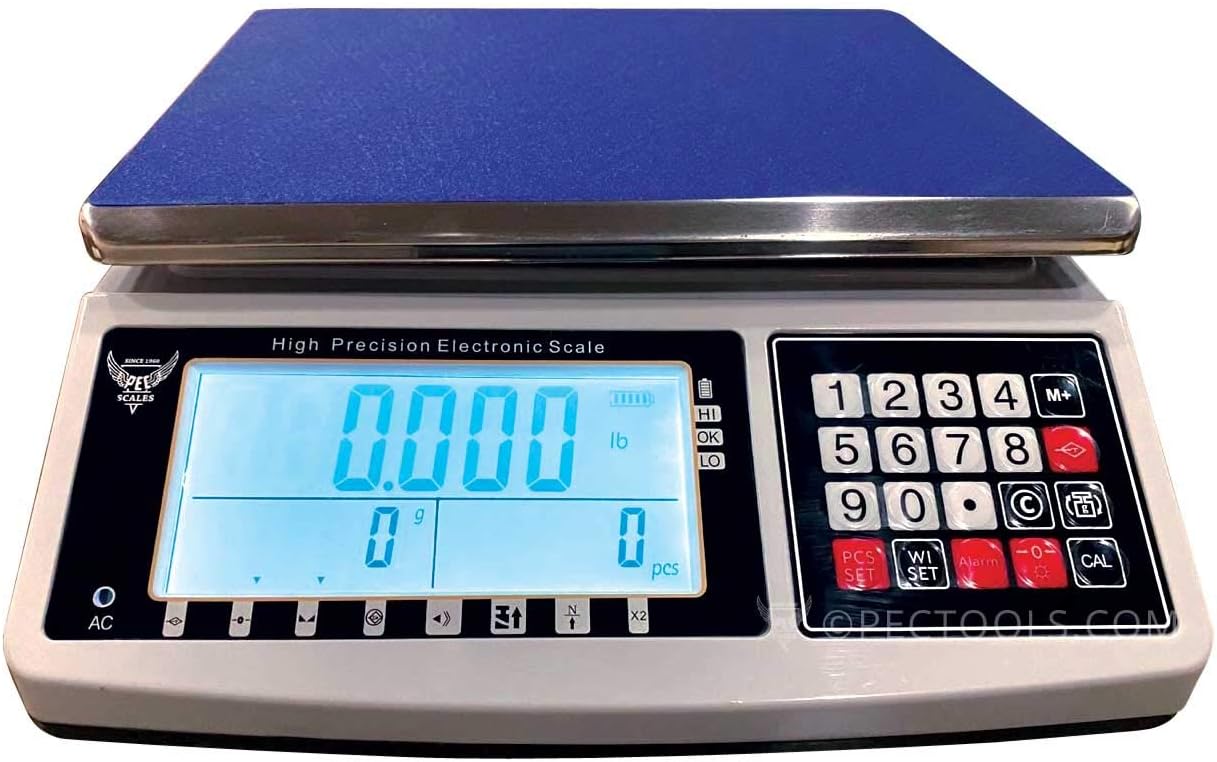 PEC Tools Digital Counting Scale - Digital Inventory Scale for Packages and Mail - Weight Counting Scale for Coins and Small Parts - Heavy Duty Scale - 13.2lbs Capacity