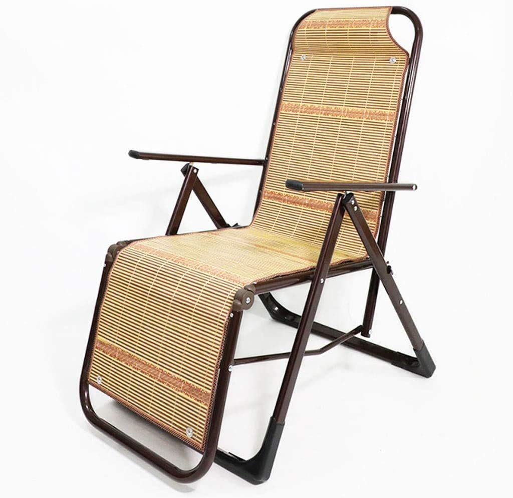 Chaise longue de jardin pour balcon avec coussins confortables en bambou