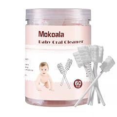 60Pcs Baby Tongue Cleaner Baby Toothbrush Disposable Infant Mouth Cleaner Soft Gauze Toohthbrush Toddler Oral Cleaning Stick Dental