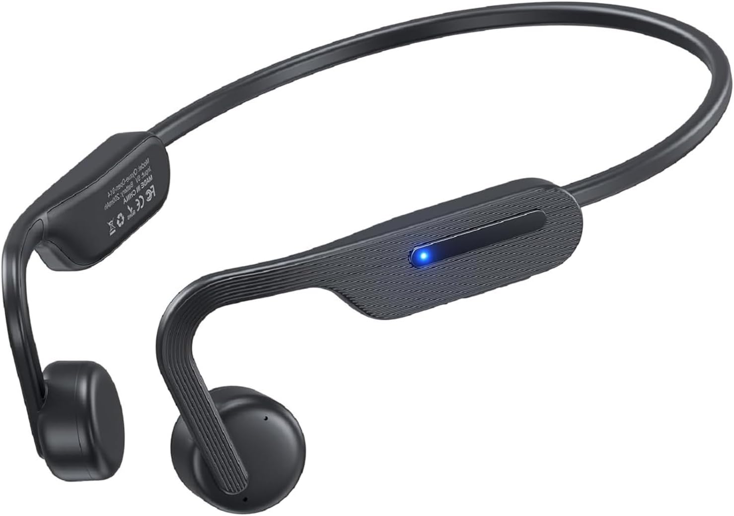 Open Ear Bone Conduction Headphones Earless Earbuds Wireless Bluetooth with Mic, Waterproof Earphones Ear Buds Headset for Running Sports Cycling Workout Outer Out of Ear Bone Conducting Headphone