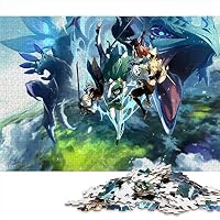 1000 Teile Genshin Impact Puzzle Für Erwachsene – Entspannendes Rätselspiel | 38x26 Cm | Mit Poster & Buchstabenhilfe