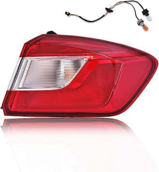 CNNELL Right Tail Lights Fit Chevy Cruze Sedan 2016-2019 w/harness & bulbs