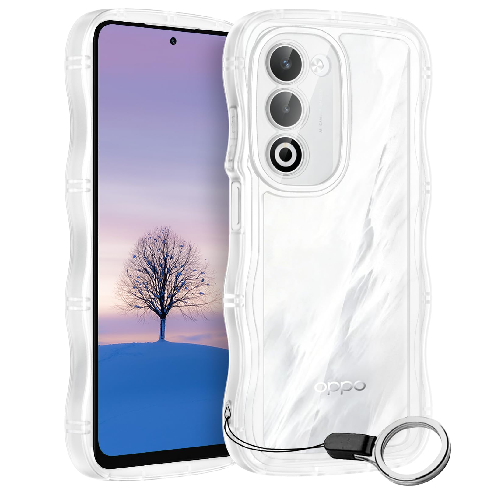 OPPO A5 5G ホワイトフィルム ケース付き Amazon.co.jp: OPPO A5 5G ケース クリア ウェーブ TPU波状のバンパー