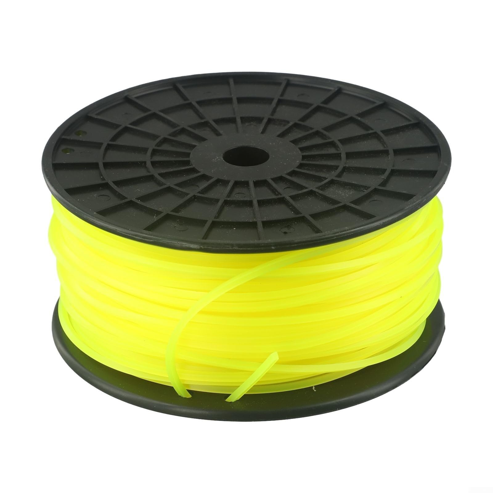 Cuerda de desbrozadora cuadrada de 3 mm x 100 m color amarillo para jardín