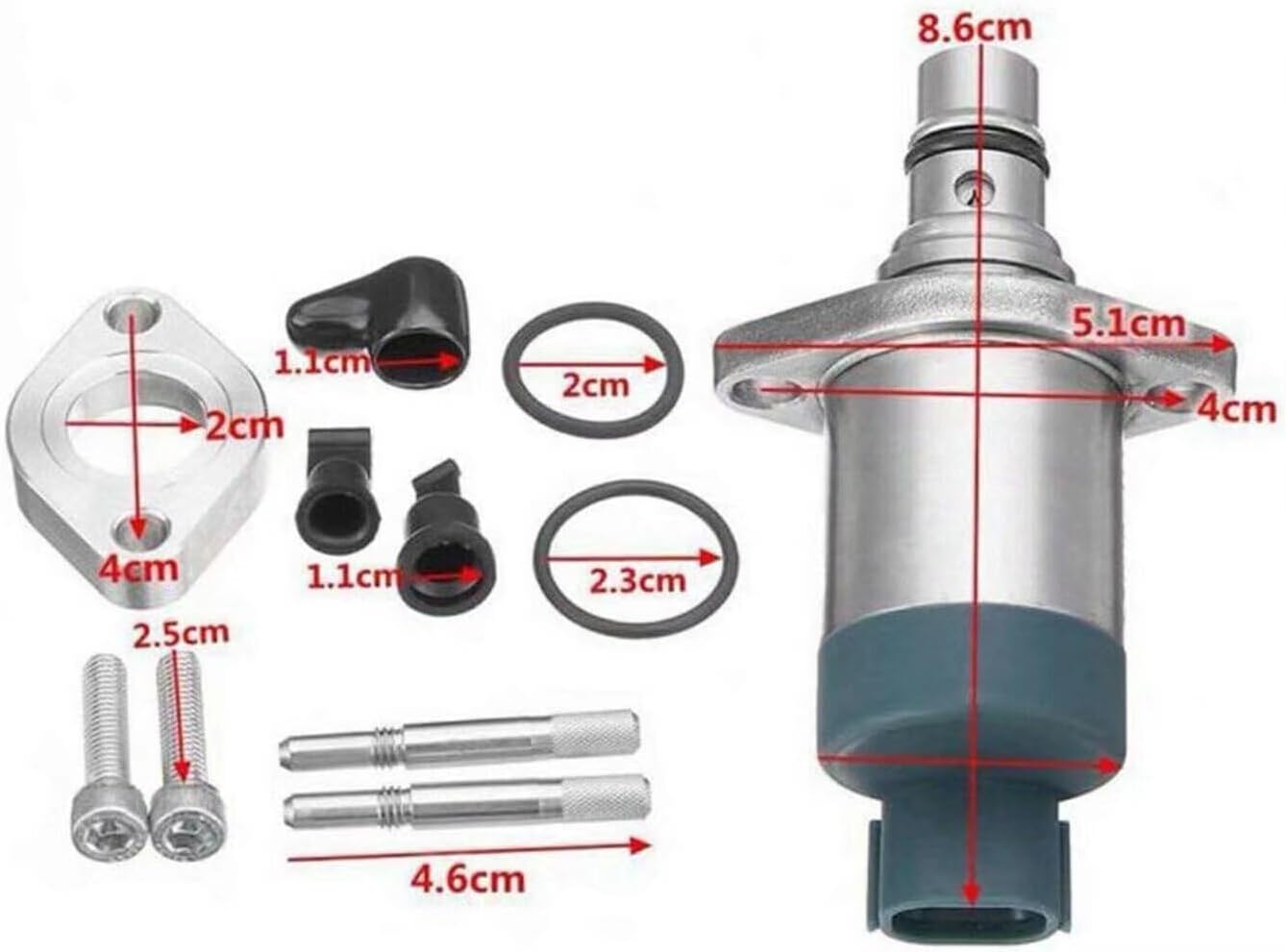 Fuel Pump Control Valve 294200-2760 294009-0740 A6860-LC10A Compatible with Isuzu/Holden D-Max Rodeo Colorado 2.5 3.0 4JJ1 4JK1 Mitsubishi Triton 4D56 Nissan D40
