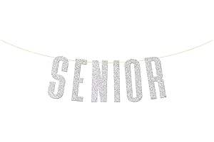 Congrats Grad Senior Banner Silver Decorations
