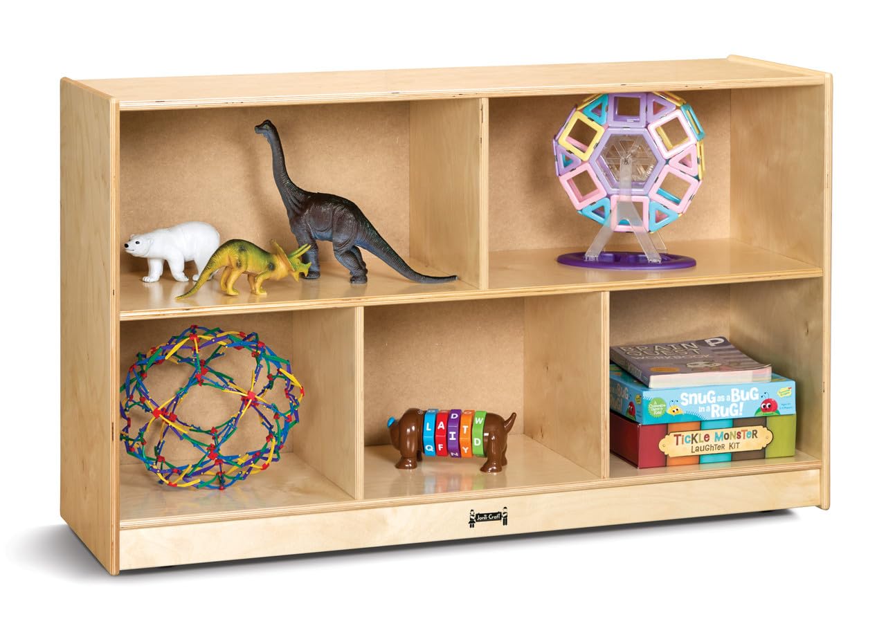 Photo 1 of Jonti-Craft Low Single Mobile Storage Unit Shelves, 29.5 x 48 x 15 in,Yellow