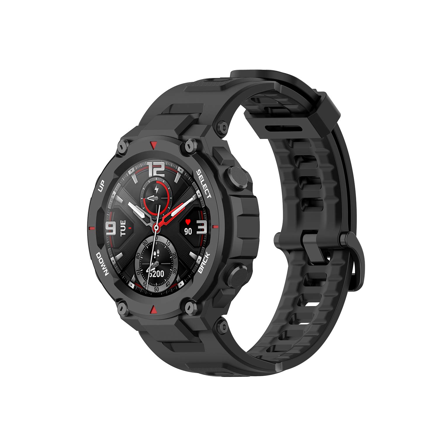 Ruentech - Cinturino di ricambio compatibile con Amazfit T-Rex, in nylon, colore: nero