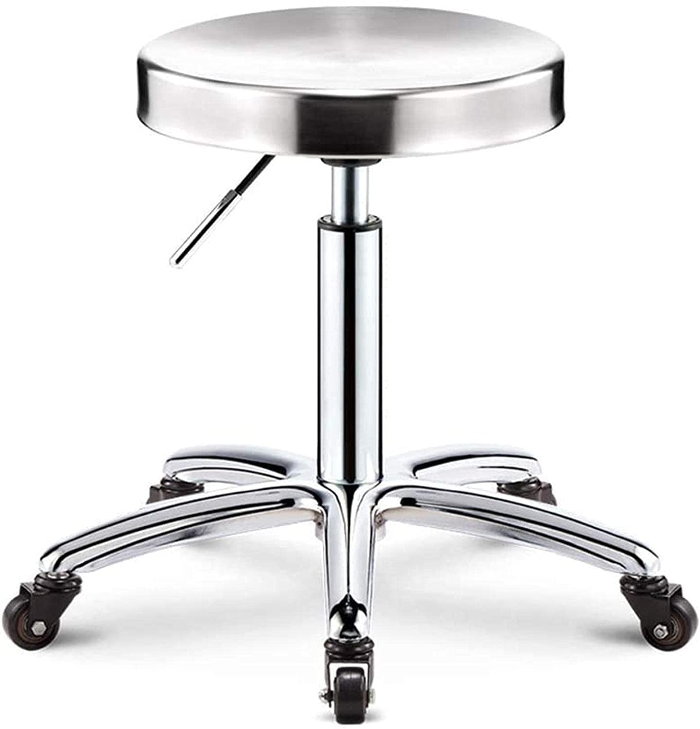 Taboret z kółkami stołek z kółkami okrągły stołek do kółek wytrzymały hydrauliczny do sklepu gitara laboratorium tatuaż stół warsztatowy medyczny regulowany stołek obrotowy krzesło (A)