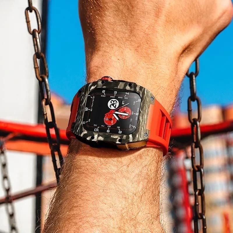 Boîtier carbone pour Apple Watch 45mm | Kit de modification luxe style RM