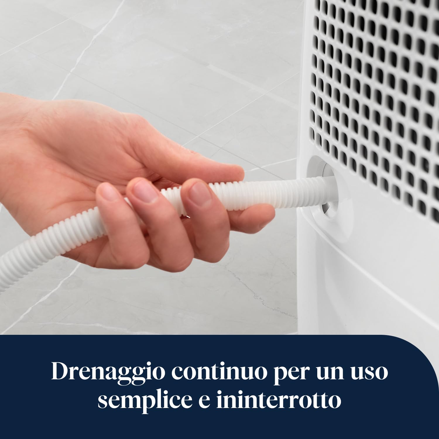 De’Longhi Tasciugo AriaDry Multi - Deumidificatore Casa Portatile, Sistema di Filtrazione a 3 Azioni, Assorbi Umidità 14L/Giorno, Asciugabiancheria, Antimuffa, Bassa Rumorosità, Bianco (DEXD214RF)