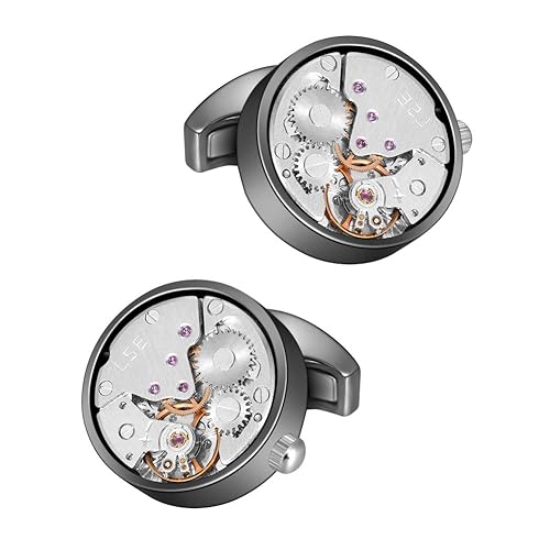 Cuff Links Mens Steampunk Movement Shape, Cufflinks for Men Mens
