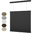 BlindsAvenue Cordless Top Down Bottom Up Cellular Honeycomb Shade, 9/16" Single Cell, Light Filtering, White Dove, Size: 71.5" W x 48" H
