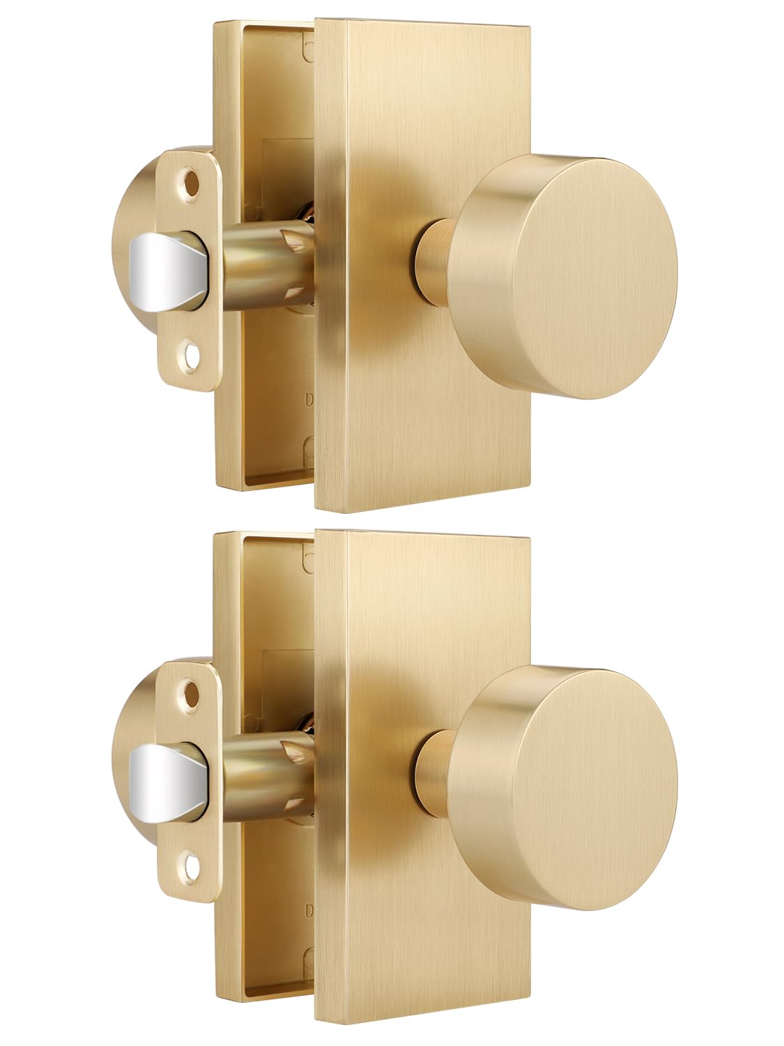 Satin Brass Privacy Door Knob - Keyless Entry -13 Satin Brass Privacy Door Knob - Keyless Entry -13