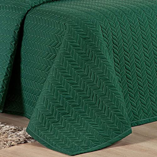 Kit Cobre Leito Roma King Dupla Face Micropercal 200 Fios Liso 3 Peças - Verde Esmeralda