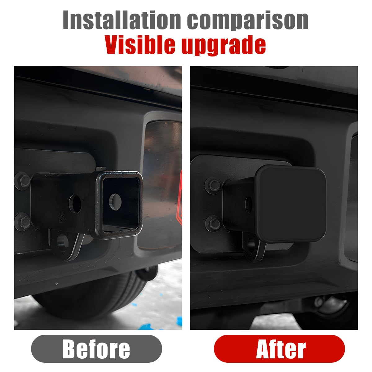 Mandark 2 Inch Trailer Hitch Cover - Heavy Duty Dust Proof Receiver Tube Plug For Class 2,3,4