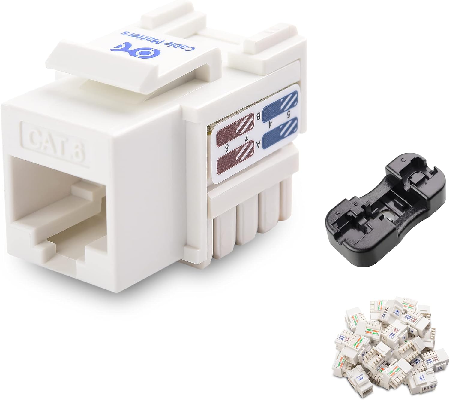 Cable Matters [UL Listed] 25Pack 10Gbps Cat6 Keystone