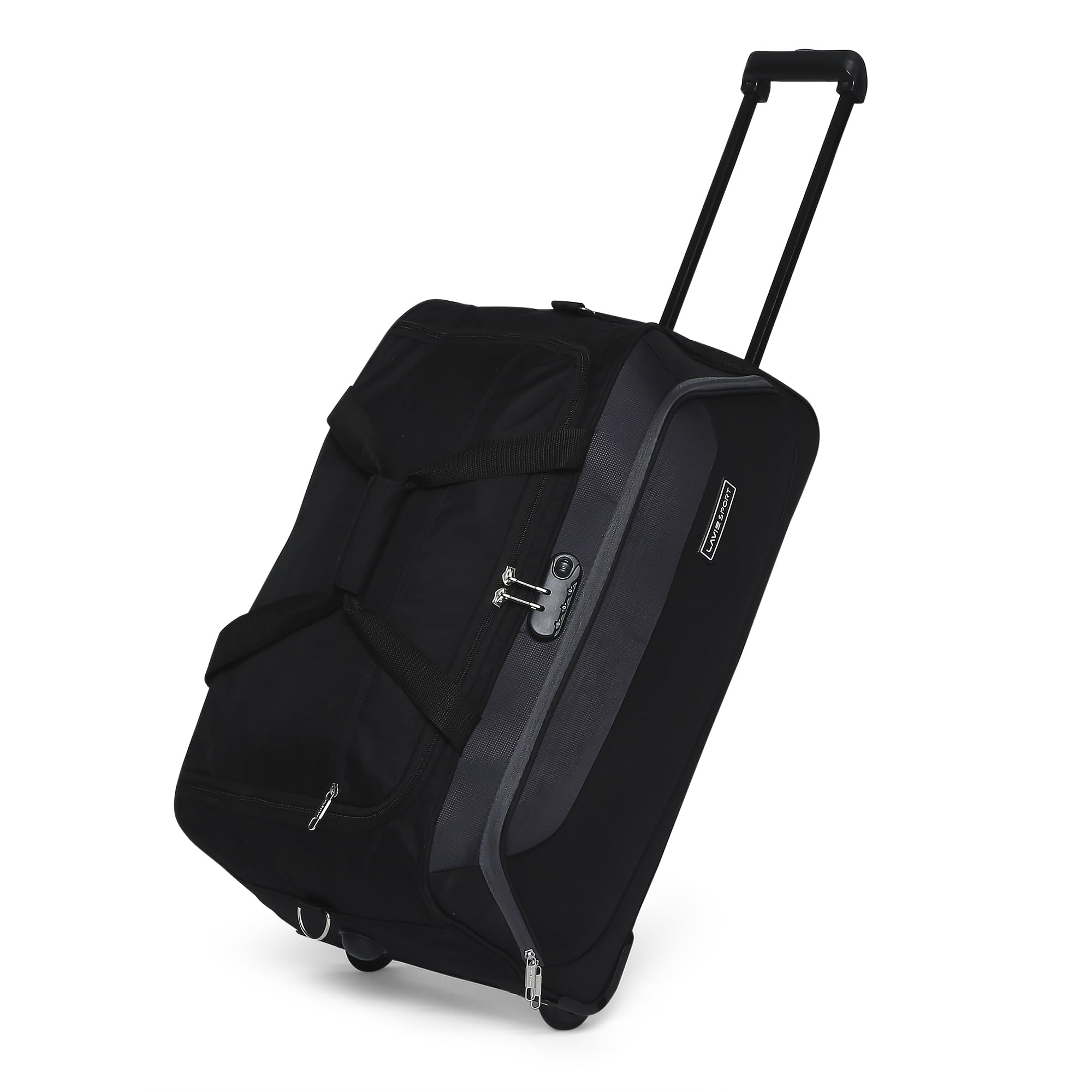 65 cms Anti-theft Voyage Wheel Duffle Bag | Trolley Bag (Black)-image-33