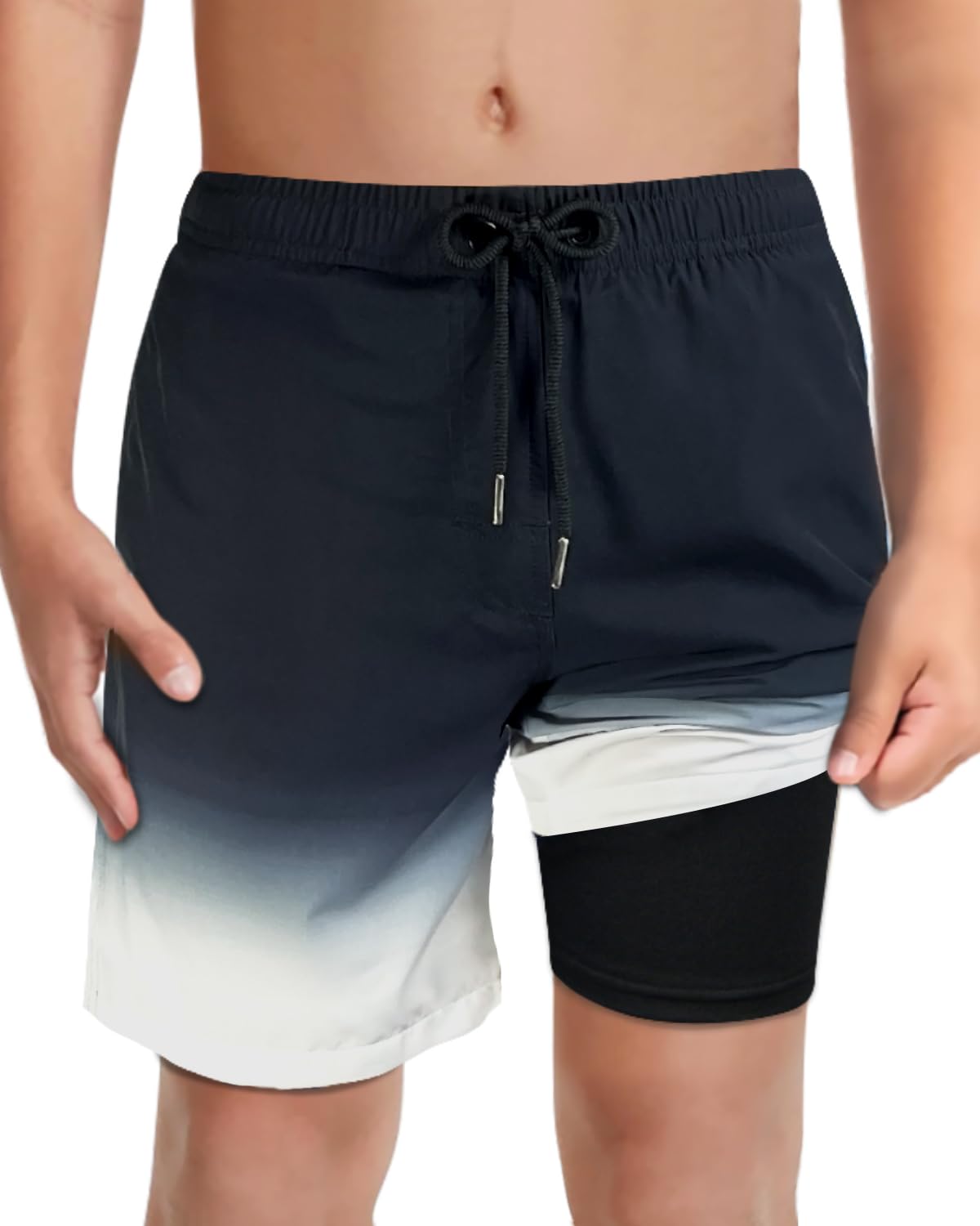 LUCOWEE Boys Swim Bathing Trunks Soft Compression Liner no-Chafing Swimming Shorts Quick Dry Light UPF 50+ Quality Swimsuit