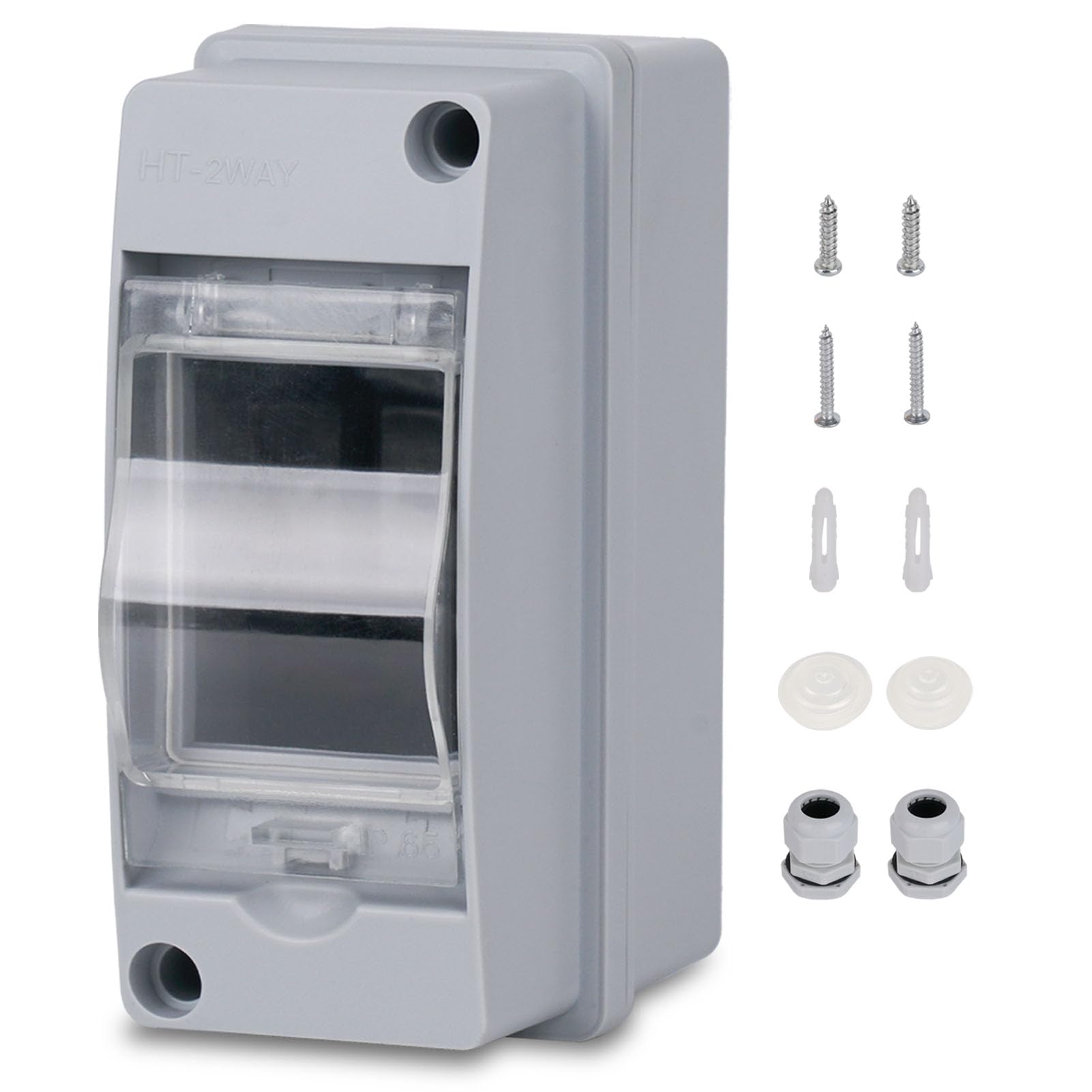 Boîtier De Distribution Extérieur Avec Disjoncteur - 16x13.5x9cm - Protection Électrique Résistant Aux Intempéries