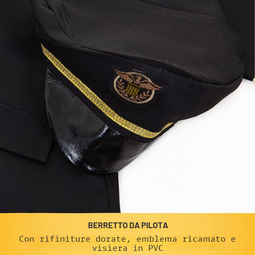 Pretend to Bee Costume da Pilota di Linea Aerea per Bambini, 3-5 Anni