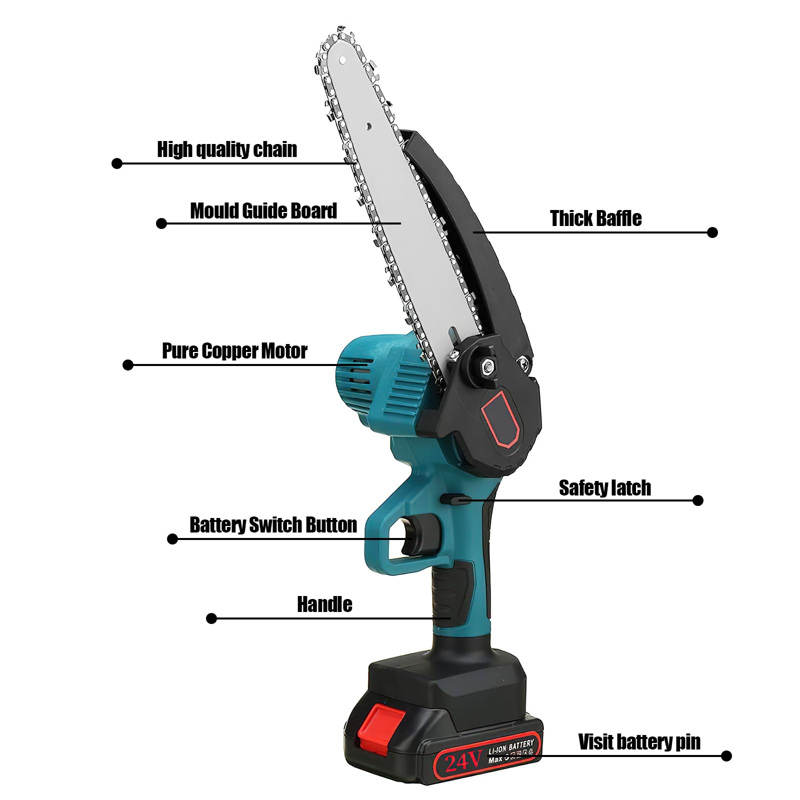 ini otosega a Batteria 8 Pollici otosega Elettrica a Batteria con