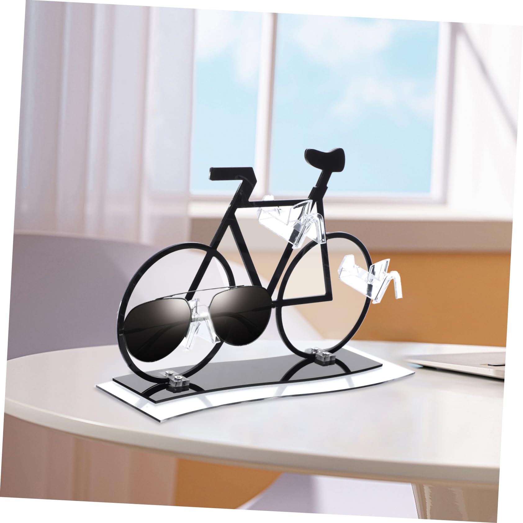 Expositor de Gafas de Acrílico Forma de Bicicleta para Escritorio