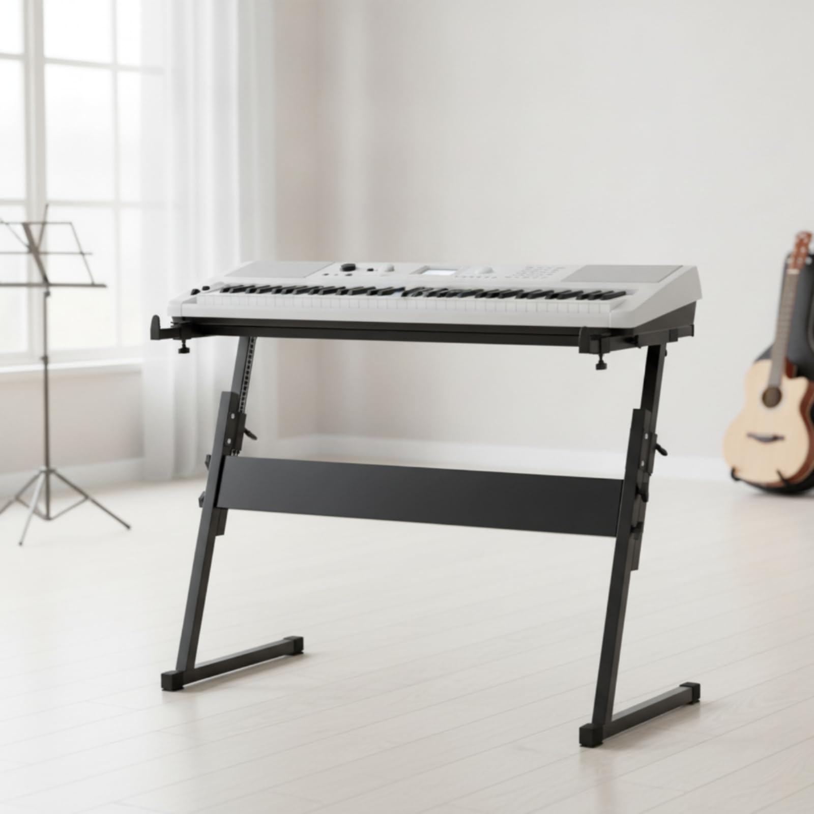 z-Keyboardständer rutschfest Keyboardständer mit Gummifüßen verstellbar Digitalpianoständer für Wohnzimmer
