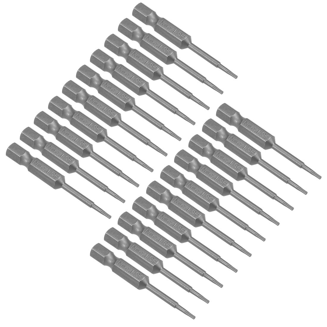 uxcell 20 Pcs T5 Magnetic Torx Screwdriver Bits, 1/4 Inch Hex Shank 2-inch Length S2 Power Tool