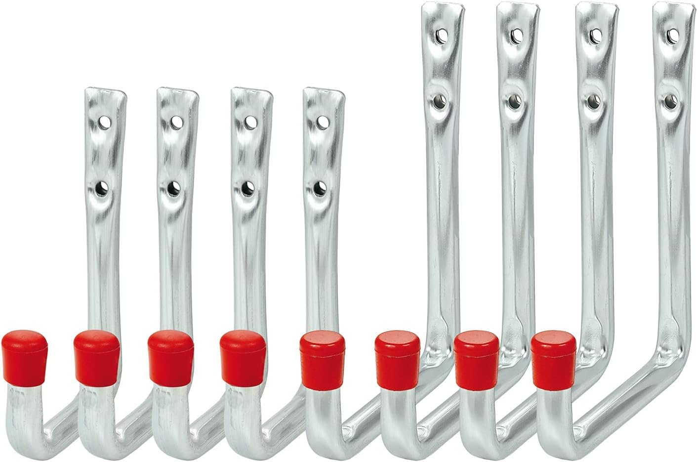 VORMANN Crochet Mural - Crochet De Garage - Charge Maximale : 25 Kg - Résistant Aux Intempéries - En Forme De U - Lot De 6 Pièces (148 X 114 X 56 X 86 Mm) - Fabriqué En Allemagne