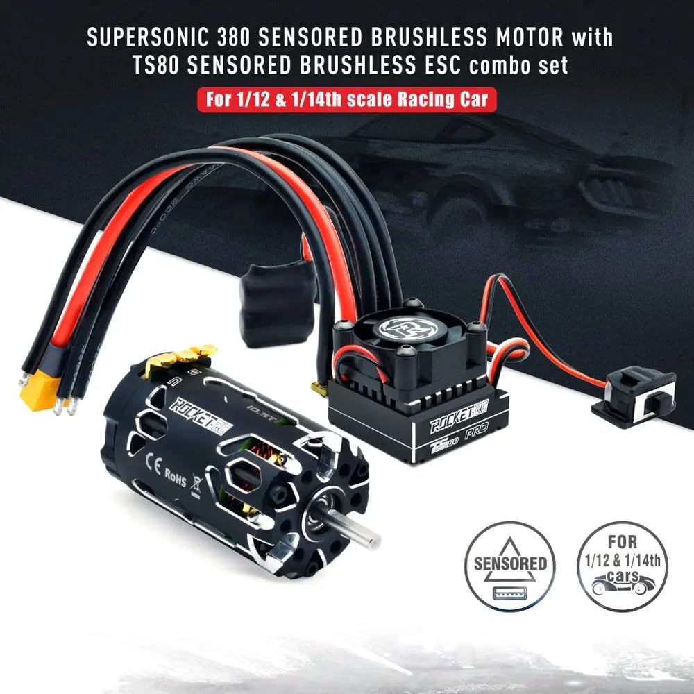 Amazon.com: Supersonic 380 8.5T/5000KV Sensored Brushless Motor 2S