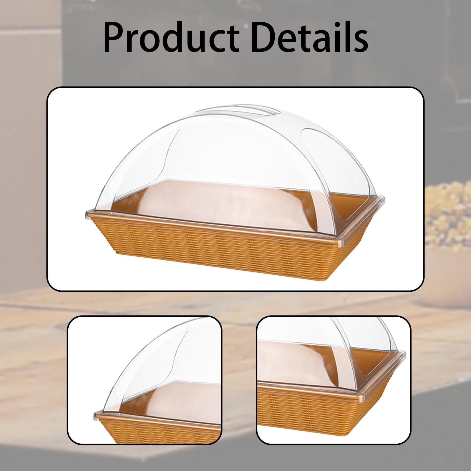 Panier à avec Couvercle Décoratif, Panier de Service pour Ou Présentation de Boulangerie