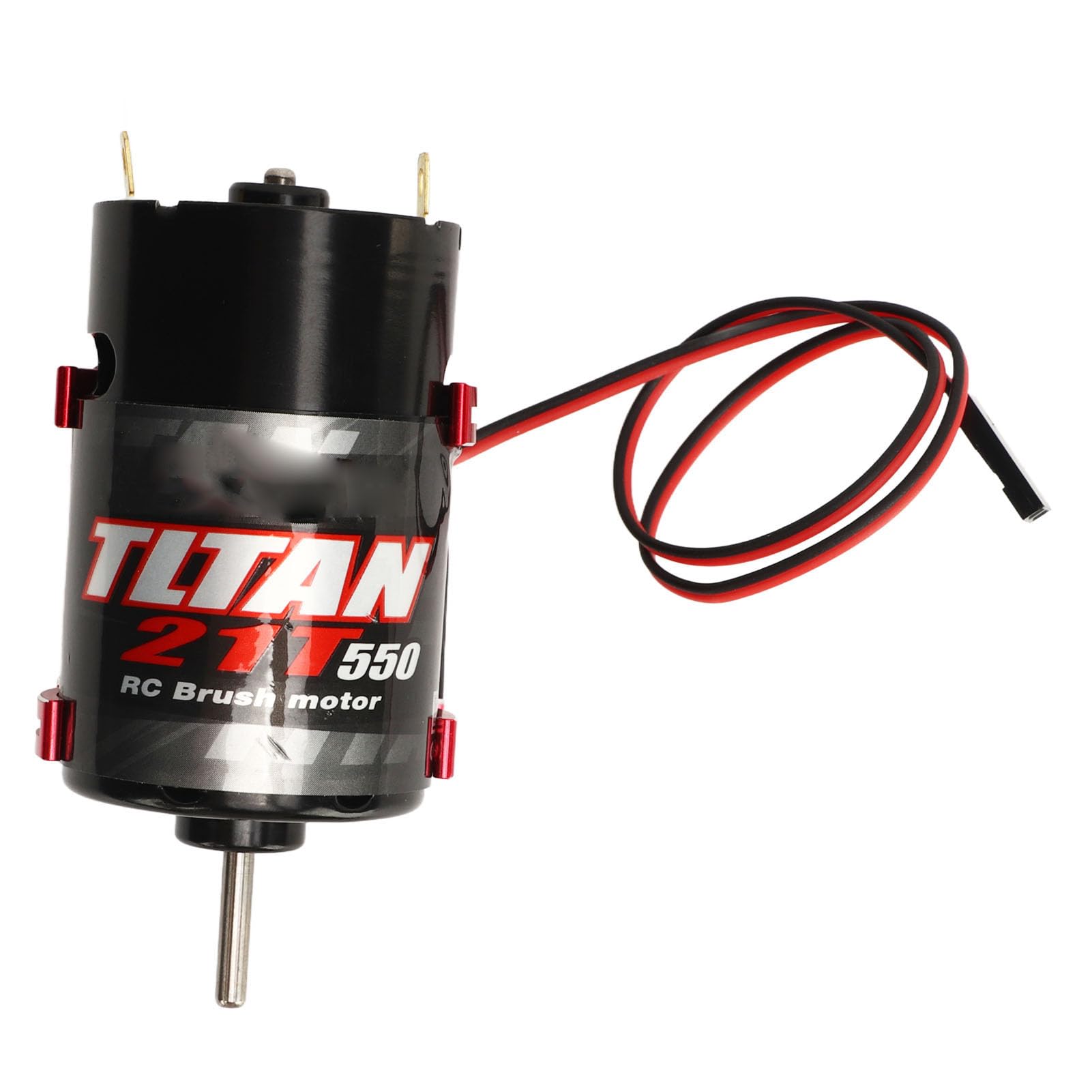 RC Car 550 Brushed Motor, Sealed Bearings Low Noise RC 550 12T Brushed Motor Heat Sink Accurate Conversion for Perfect Fitment (Red)-image-37