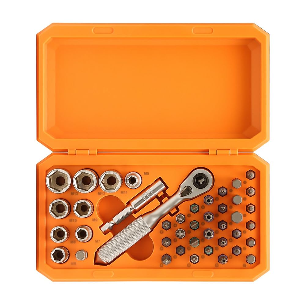 Ijsdnvjndx As Shown Screwdriver Kit 42 In 1 Ratchet Torque Wrench Magnetic Drive Set With Extension Rod, Suitable For Furniture Repair Tool