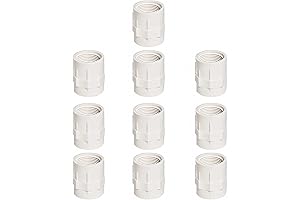 10-Piece 1/2-Inch White PVC Female Adapter Pipe Fittings: Connecting Pipes with Ease
