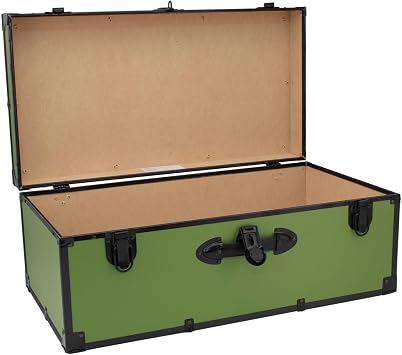 HomeStock Earthy Elegance 30 Trunk with Lock, Olive Grove
