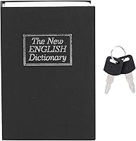 Vista 1 de Libro con cerradura de llave, libro de diversión portátil, libro falso, caja oculta, contenedor interior de metal con 2 llaves ahuecadas libro