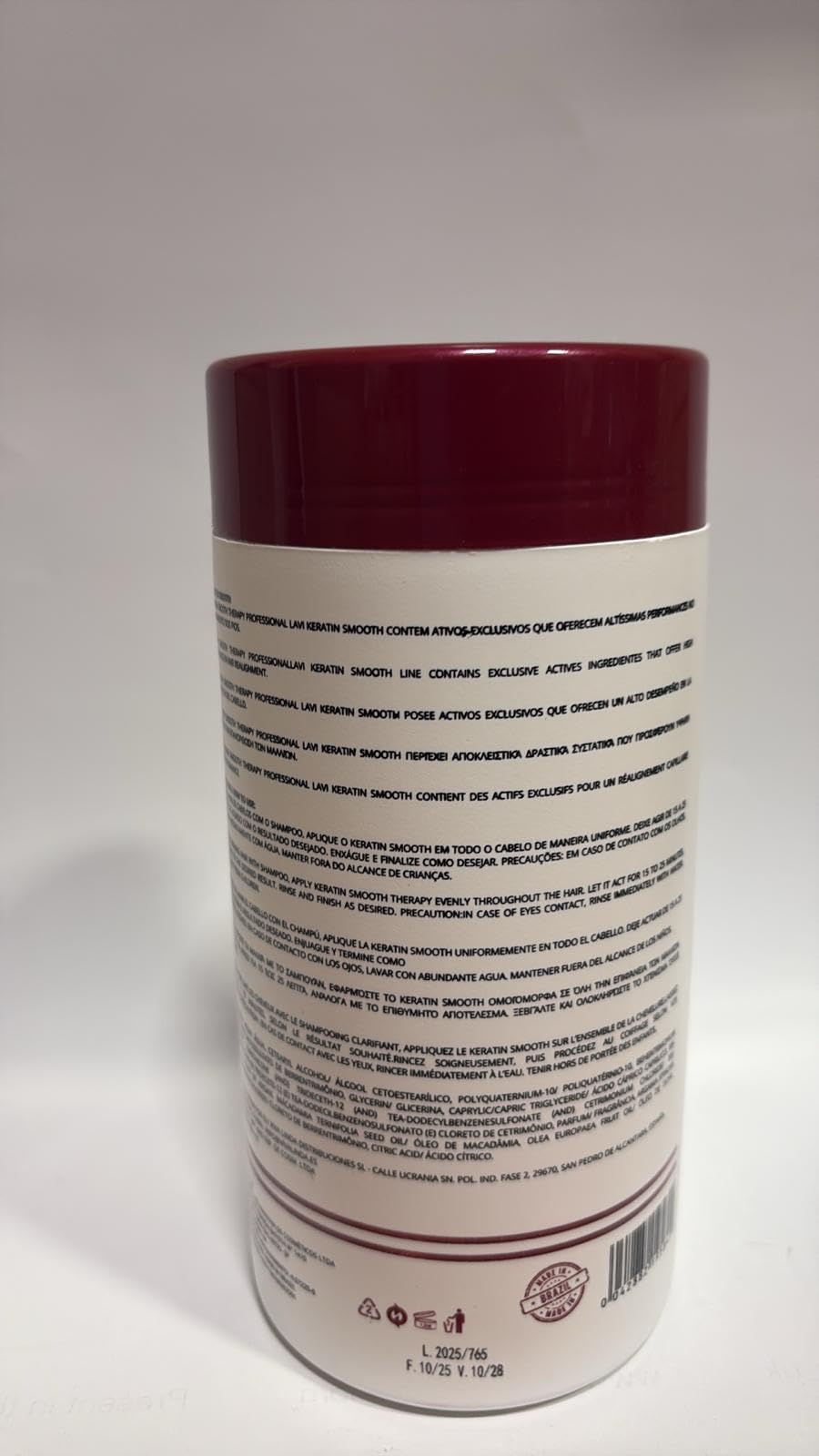 LAVI BTX EXPERT Traitement professionnel au collagène capillaire Formule lisse aux huiles d'argan, noix de coco, olive, macadamia, 1 kg