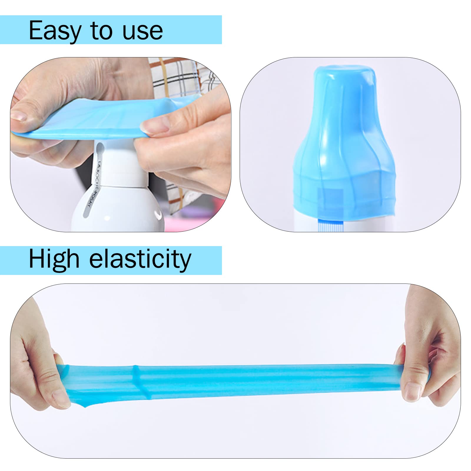 8 Tappi Elastici In Silicone Per Bottiglie Da Viaggio - Tappi Antiperdita Riutilizzabili Per Shampoo, Lozioni E Articoli Toeletta - Accessori Bagaglio