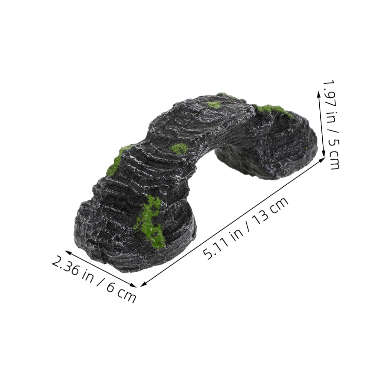 CIYODO Reptile Basking Platform for Turtles Compact Climbing Ramp Hideout Enhances Aquarium Decor Durable Resin Construction for Indoor Outdoor Use Easy to Clean
