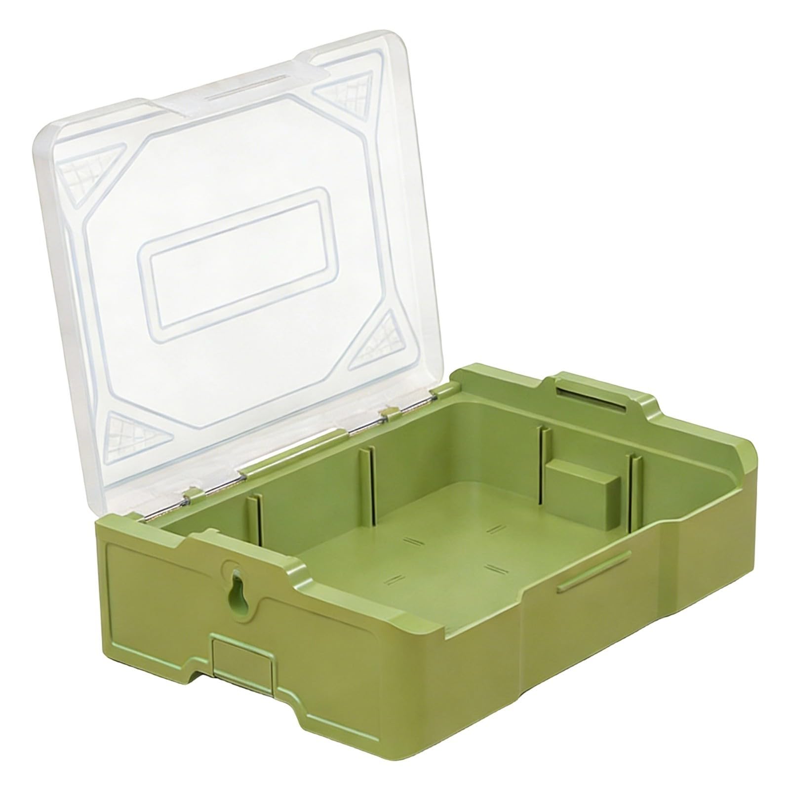 Msioytog Compact Storage Container Up to 3 Layers for Hardware and with Transparent Lid Design Storage Box with Lid