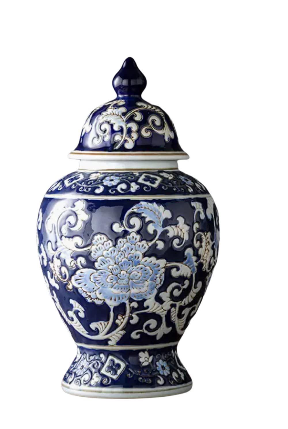 Keramikvasen, Ingwerglas für die Inneneinrichtung, Blumen- und Vogelmuster, Tempelglasvase, traditionelles chinesisches Porzellan, getrocknete Blumenvasen, Dekoration – A/B/C/D (D hoch 36 cm)