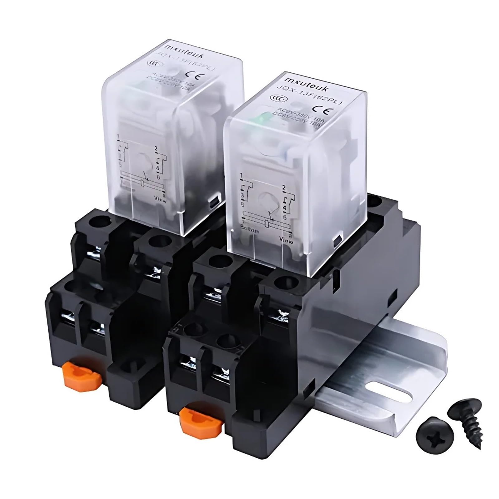 Relé intermedio pequeño AC 6V-380V DC 6V-220V relé electromagnético trifásico de 380v con interruptor de Base HH52P/53P/54P/62P/63P/64P(12V(10PCS),HH52P AC)