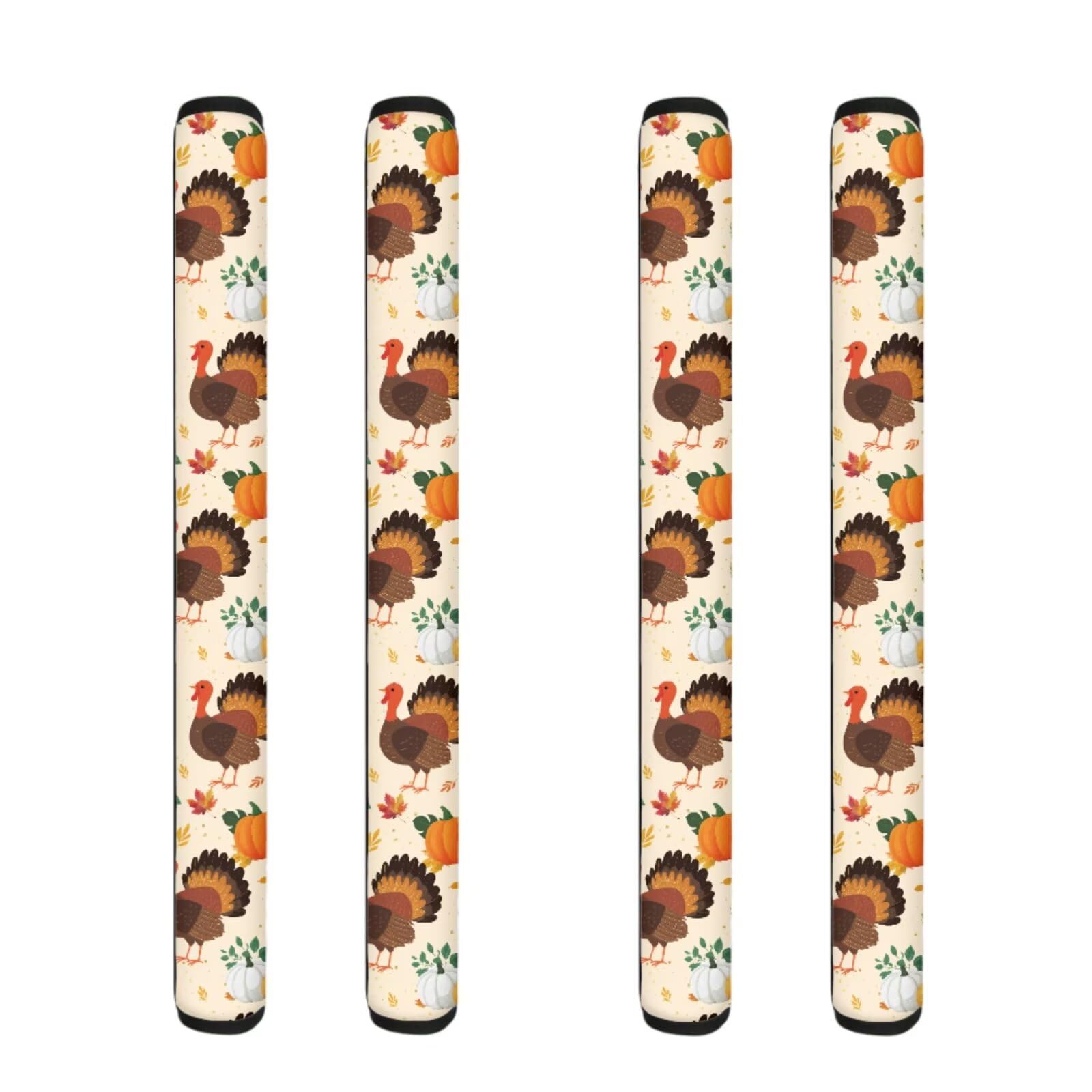 Autumn Turkey Refrigerator Door Handle Covers Set of 4