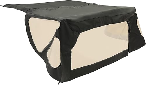 Miniatura 6 de HECASA Repuesto superior suave compatible con Suzuki Sidekick Geo Tracker 1988-1994, vinilo de tela de vela, negro, ventanas tintadas