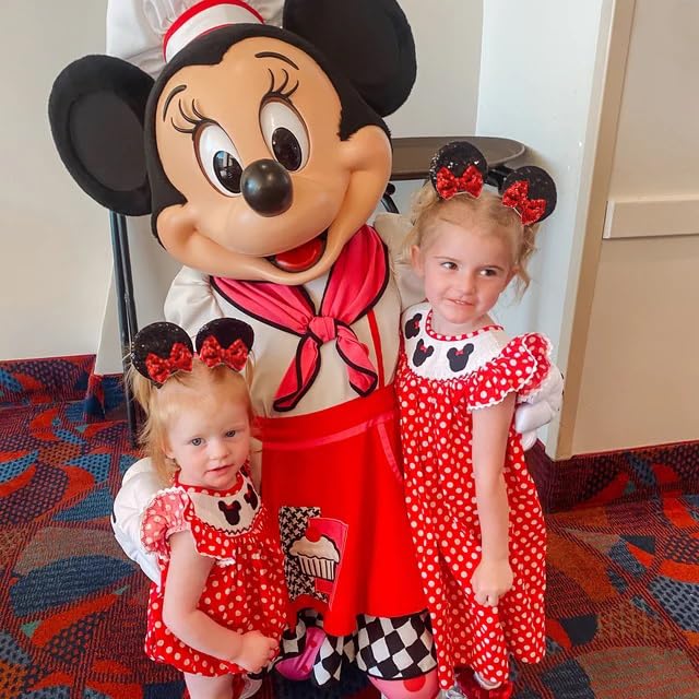 Miniatura 2 de Ayesha Pinzas para el cabello de Mickey Minnie Ears de Halloween, orejas de ratón para niñas pequeñas, lazos de ratón, pasadores, accesorios para el