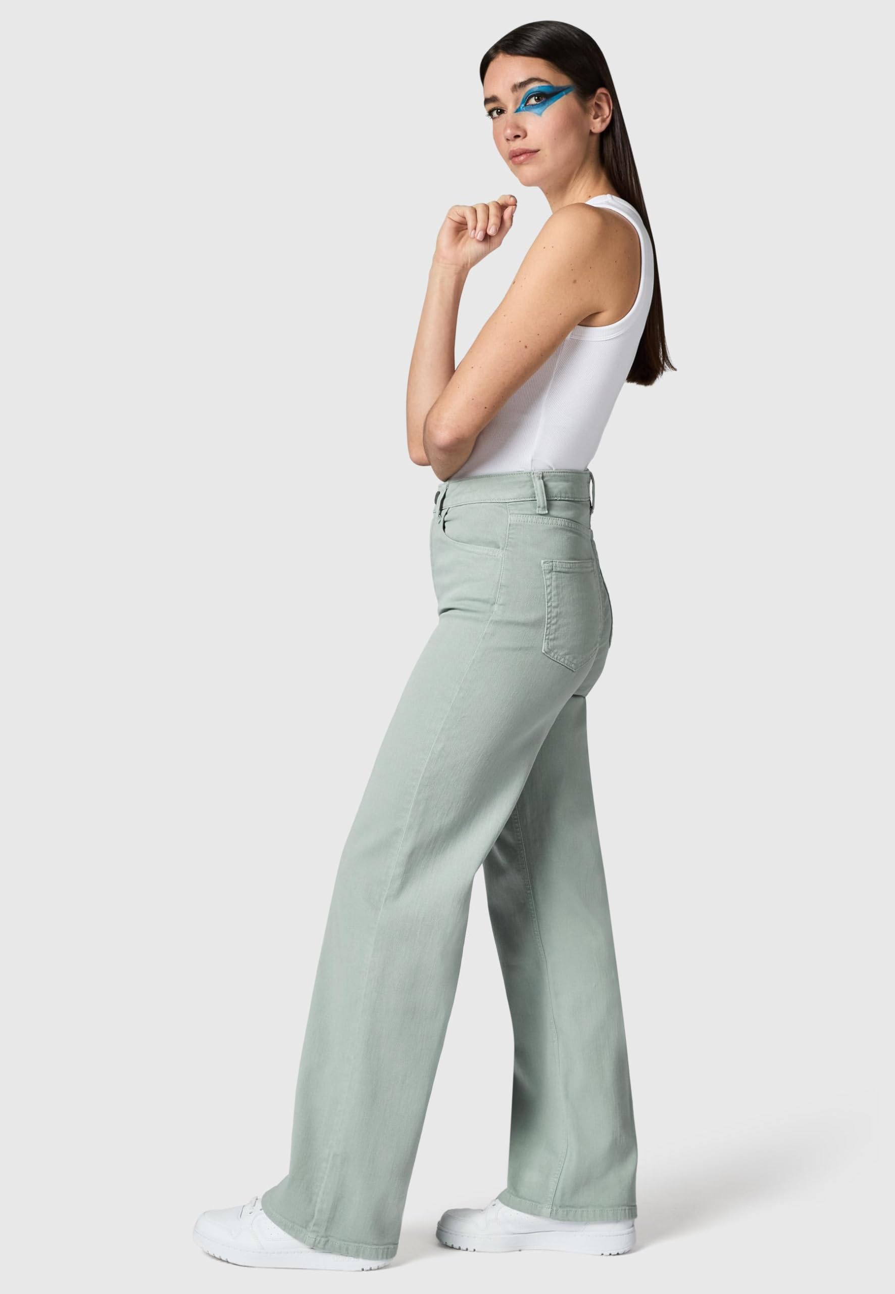 Peak Time Damen Wide-Leg Stoffhose Lange Chino-Hose mit Bio-Baumwolle (GOTS Zertifiziert) und Stretch Cyrele