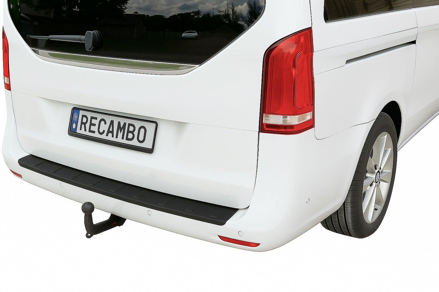 RECAMBO | Protector de Parachoques Trasero de plástico ABS | Compatible con Mercedes Vito/Clase V / W447 / año a Partir de 2014 | Resistente y Ajuste Protección Borde de Carga